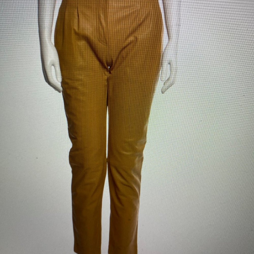 Alberta Ferretti HIGH-WAISTED NAPPA LEATHER TROUSERS